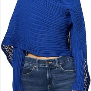 💋Anne Klein Vibrant Blue Off-the-Shoulder Sweater💋